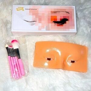 MAKEUP Practice Board Mannequin Eye board Reusable With Brushes NIB